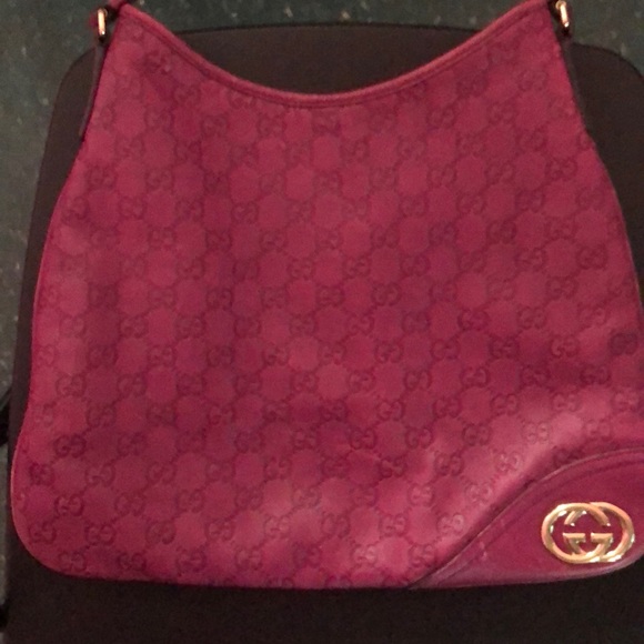 Purple leather authentic guccisima gucci bag rare! - Picture 11 of 14
